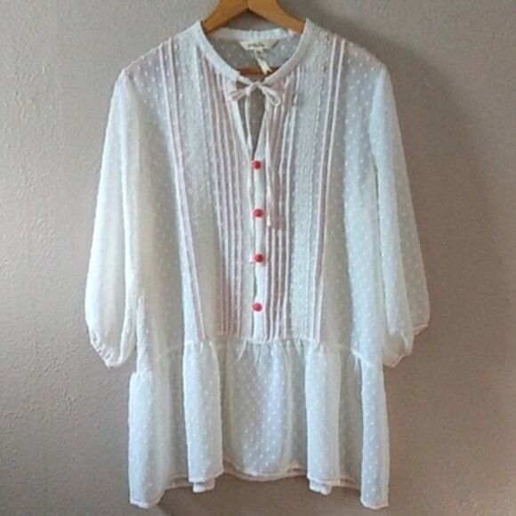 Matilda Jane Cream "Light the Way" Boho Top M - Picture 1 of 8
